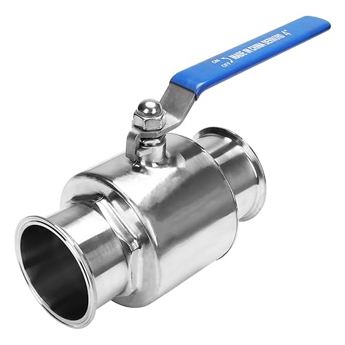 DERNORD 4 inch Tri-Clamp Clover Ball Valve Stainless Steel 304,PTFE Lined. (4 inch Tube OD) - size: 4 inch Tube OD