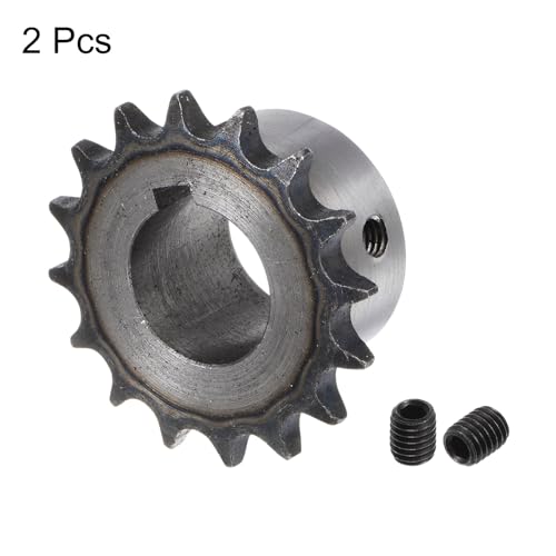 uxcell 2pcs ISO/DIN 06B-1 Roller Chain Sprocket B Type 22mm Bore,3/8" Pitch