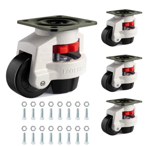 Adjustable Machine Leveling Feet Plate Casters - Loads Capacity 440 lbs - size: 1.5 INCH