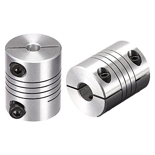 uxcell 2PCS Motor Shaft 5mm to 10mm Helical Beam Coupler Coupling 25mm Dia 30mm Length - size: 5mm to 10mm