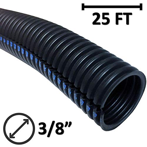 Electriduct 3/8" Flame Retardant Polypropylene Split Wire Loom - 25 Feet - size: 0.375 Inch