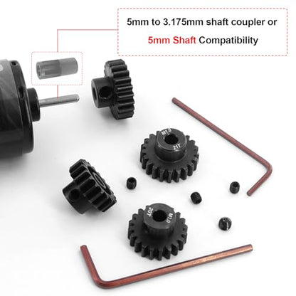 OGRC 1M 5mm Motor Shaft 19T 20T 21T 22T Pinion Gears Fits 1/8 1/10 RC Car