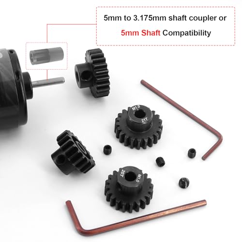 OGRC 1M 5mm Motor Shaft 19T 20T 21T 22T Pinion Gears Fits 1/8 1/10 RC Car