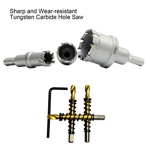 1-1/8'' Tungsten Carbide Tipped Hole Saw Drill Bit for Hard Metal Steel - size: 29mm | 1-1/8''