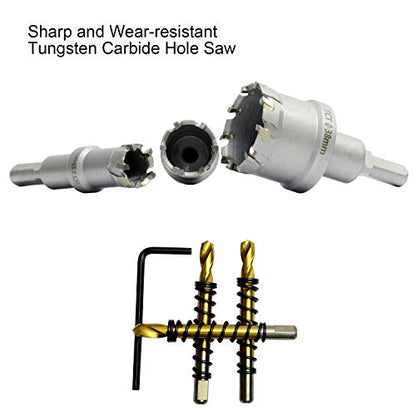 1-1/8'' Tungsten Carbide Tipped Hole Saw Drill Bit for Hard Metal Steel - size: 29mm | 1-1/8''