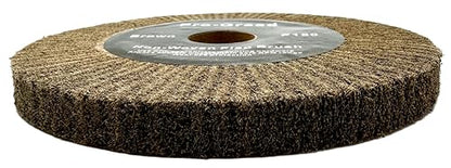 Cut & Polish Flap Brush Wheel 6" x 1/2", P150 Brown, 1 Pack - style: 6" x 1/2" x 1" Brown