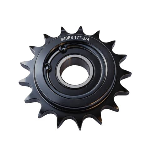#40 Idler Sprocket 17 Tooth 3/4" Bore with 6203 Bearing Black Oxide Chain Tensioner for Mini Bike Go-Kart Balanced Conveyor Industrial, Hardened Steel - size: 17tooth, style: 3/4‘’bore size