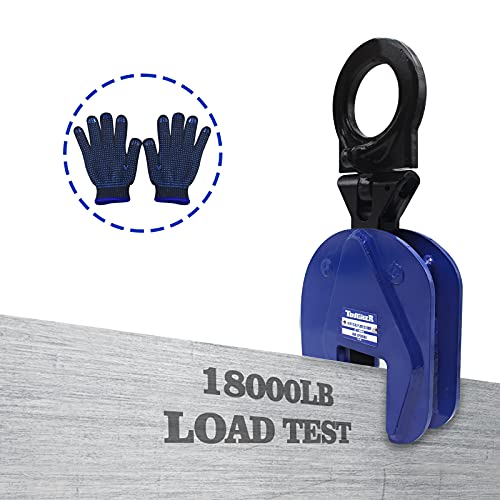 Vertical Plate Clamp, 4400lbs/2T Plate Lifting Clamp Jaw Opening up to 1.3 inch, for Lifting and Transporting