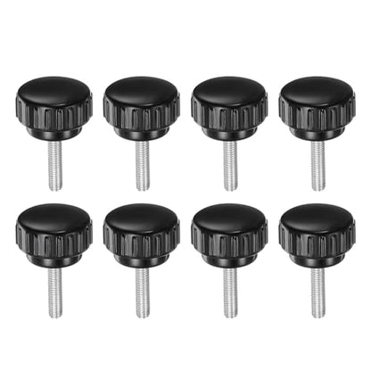 uxcell 8pcs Knurled Clamping Knobs M5 x 20mm Metric Male Thread 25mm Head - size: M5 x 20mm x 25mm