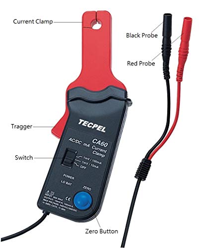 TECPEL CA-60 AC/DC Current clamp Transmitter Probe 60A CA-60