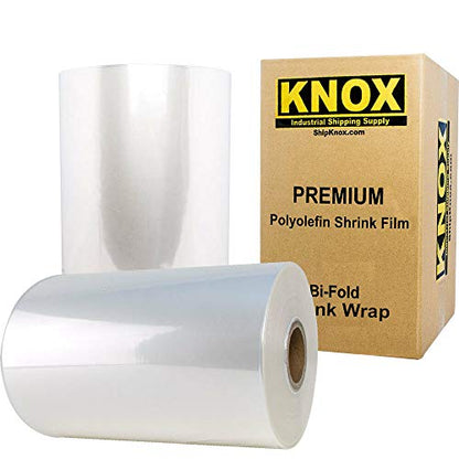 Knox Brand - 10" 100 Gauge Polyolefin Shrink Film Heat Wrap POF Centerfold 2625' feet