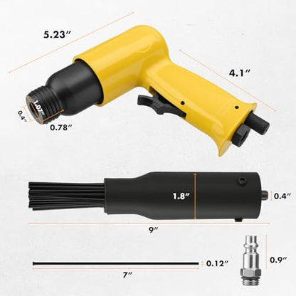 2 in 1 Air Needle Scaler, 4500 BPM High Impact Pneumatic Chisel Hammer Kit