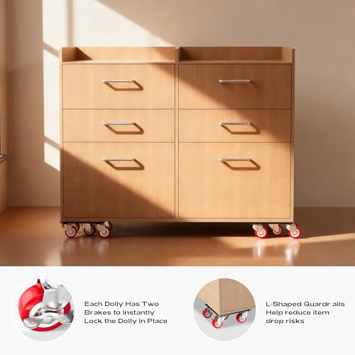 Furniture Dolly with 5 Wheels Heavy Duty Furniture Movers with Wheels Furniture Moving Wheels for Heavy Furniture Dollies Moving Dolly Heavy Duty Furniture Lifter Rollers 2866lbs Load Capacity - size: 5.3x5.3 IN