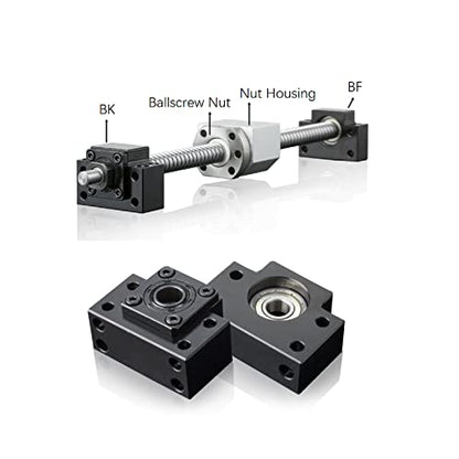 BK10 BF10 Bearing End Blocks, for Ballscrew 12mm Linear Motion CNC Ball Screw SFU1204, with Angular Contact Bearing - size: BK10/BF10, style: Angular Contact Bearing