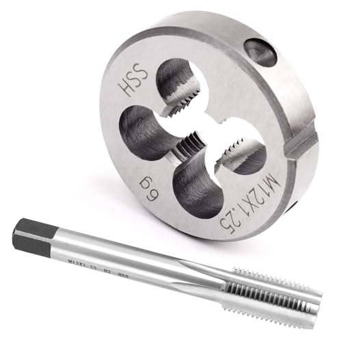 ATOPLEE HSS 6542 M12 X 1.25 Tap and Die Set, Right Hand Machine Thread Tap Die Set (M12 X 1.25) - size: M12 X 1.25