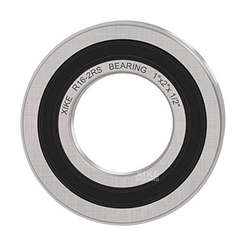 XIKE R16-2RS Sealed Deep Groove Ball Bearings, 12.7x25.4x6.35 mm, 10-Pack - size: R16-2RS - 12.7x25.4x6.35 mm