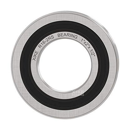 XIKE R16-2RS Sealed Deep Groove Ball Bearings, 12.7x25.4x6.35 mm, 10-Pack - size: R16-2RS - 12.7x25.4x6.35 mm