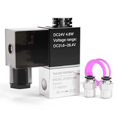 TAILONZ 1/4"NPT 24V 2V025-08 Solenoid Valve Junction Box - size: 1/4" NPT