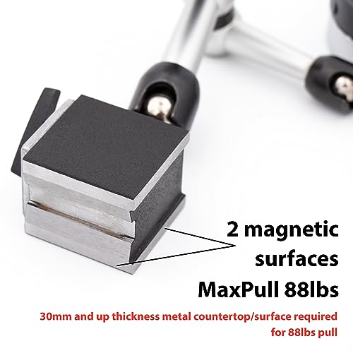Clockwise Tools Mini Magnetic Base, MGBR-03, Magnetic Stand for Digital Dial Indicators, 88lbs Max Pull - style: MGBR-03 Mini