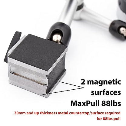 Clockwise Tools Mini Magnetic Base, MGBR-03, Magnetic Stand for Digital Dial Indicators, 88lbs Max Pull - style: MGBR-03 Mini