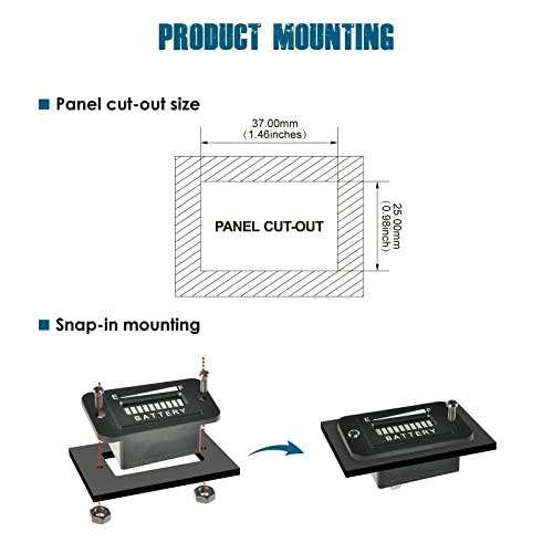 Runleader RL-BI003 LED Battery Level Meter - size: 36V