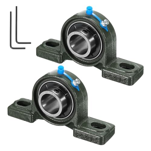 uxcell 2pcs UCP205-15 Pillow Block Bearings 15/16 inch Bore Self Alignment, Solid Cast Iron Base Mounted Chrome Steel Bearings - size: UCP205-15