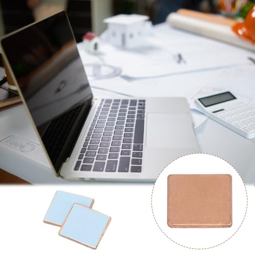 MECCANIXITY Heatsink Copper Sheet Shim, 1mm Thickness 15 x 15mm Pad with Thermal Conductive Adhesive Tape for Desktop Computer CPU Cooling Patch 5 Set - size: 1mm