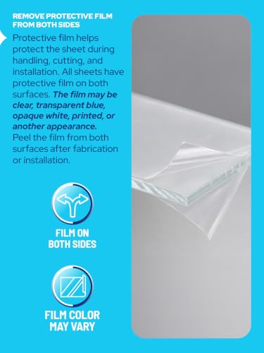 KASTLITE Polycarbonate Sheet, 1/8 Inch Thick, 1' x 4' Panel, 1-Pack - size: 1' x 4', style: 1/8"