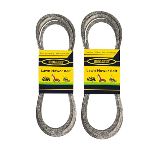 2 PCS Lawn Mower Variable Speed to Transmission Drive Belts 754-0370 954-0370 (5/8 x 48.25 inch) and 754-0280 954-0280 (5/8 x 53 inch), Aramid Cord Belt