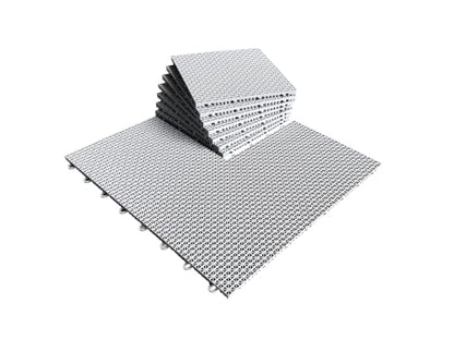 SnapLock DuraGrid 12"x12" Interlocking Deck Tiles, 24 Pack, Gray - color: Gray, size: 24 Pack