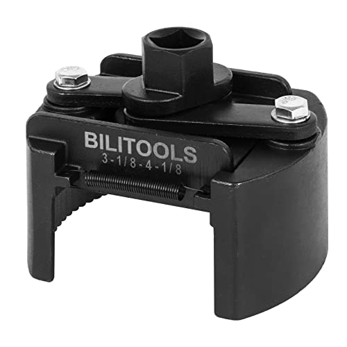 BILITOOLS Universal Adjustable Oil Filter Wrench with Auto-Clamp Spring - size: 80-105mm