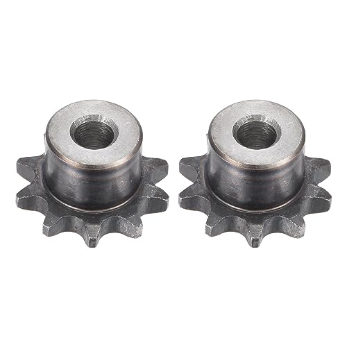 uxcell Chain Roller Sprocket, 8mm Bore 3/8" Pitch 10 Tooth Single Strand Type B Chain Sprocket, A3 Carbon Steel Roller Chain Sprocket for ISO 06B Chain, 2Pcs - size: 33mmx8mm