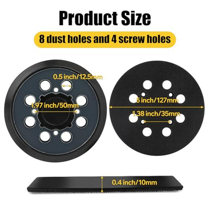 Orbital Sander Replacement Pad for Dewalt DWE64233 & N329079, 2 Pack - style: Plastic Pad