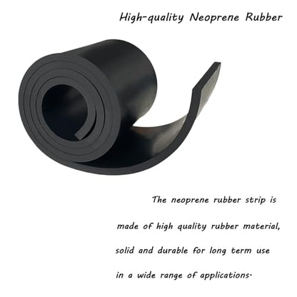 Thick Solid Neoprene Rubber Strip 1/4 (.25)" Thick X 4" Wide X 3.3'Long - size: 4"X3.3'X1/4"