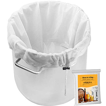 2 Pack 26"×22" Brew Bag Reusable Mesh Strainer for Wine Beer Brewing - size: 26" x 22"