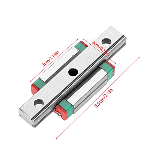 Linear Rail, LML9B Miniature Linear Slider, 9mm Bearing Steel Rail with 55mm Length, Locked Fixation Mini Guide Motion Rails for Automatic, Precision Measuring Equipment