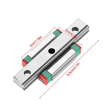 Linear Rail, LML9B Miniature Linear Slider, 9mm Bearing Steel Rail with 55mm Length, Locked Fixation Mini Guide Motion Rails for Automatic, Precision Measuring Equipment