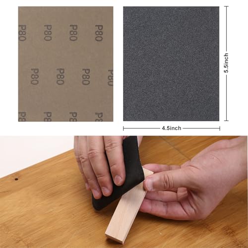 MAXMAN 1/4 Sheet Sandpaper, 4.5" x5.5" 600 Grit Silicone Carbide, for Wood - style: 600 grit
