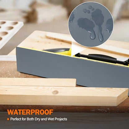 KENDO 44pcs Wet & Dry Sandpaper with Sanding Block, 120 to 3000 Grit - style: WDS-44PCS
