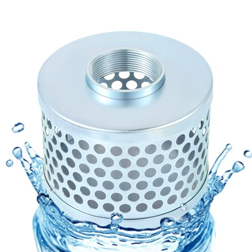 Carbon Steel Round Hole Suction Strainer Filter for Water Pumps - 2 inch - size: 2 inch
