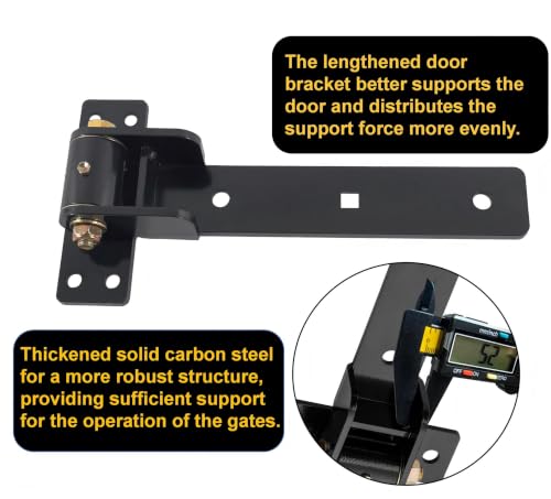 13” Heavy Duty Gate Hinges,900 LBS Load Capacity, Thickened Solid Steel