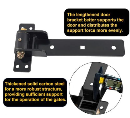 13” Heavy Duty Gate Hinges,900 LBS Load Capacity, Thickened Solid Steel