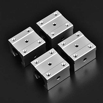 SBR16UU Linear Bearing Pillow Block, 16mm Open Linear Motion Bearing Block Slide, Aluminum Alloy, 4 Pieces, for CNC Part