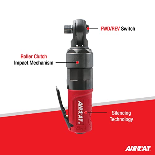 AIRCAT 810-RW 3/8" Compact Impacting Ratchet 50 ft-lb Max Torque, 550 RPM