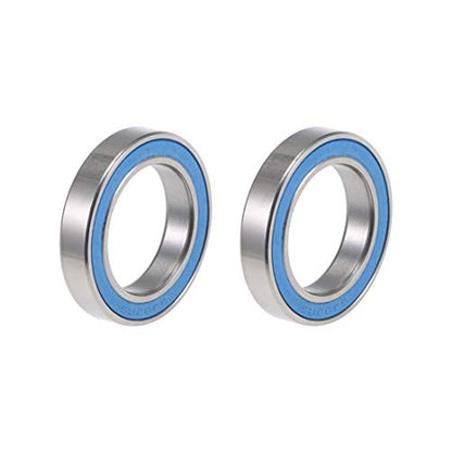 uxcell 6803-2RS Deep Groove Ball Bearings 17mm x 26mm x 5mm Double Sealed Chrome Steel Blue Cover P6(ABEC3) 2pcs - size: 17x26x5mm