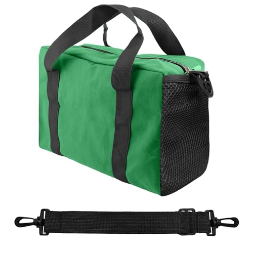 14" Tool Bag, Small Capacity Tool Bags for Men, Canvas Tools Organizer Bag - color: Light green, size: 14 Inch