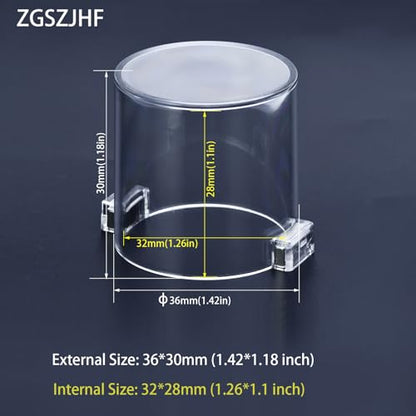 Strong Magnet Magnetic Push Button Switch Protective Cover Dustproof Waterproof Transparent for Computer Cocket Emergency Stop Button Round 36 * 30mm ﻿ - color: Round Hole:∅ 36*30mm