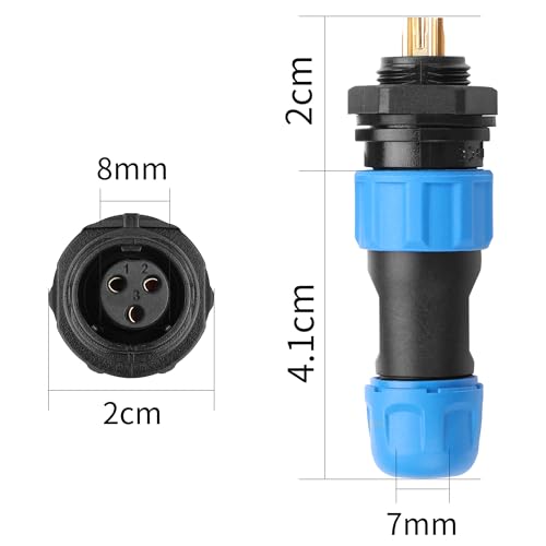 YACSEJAO WM13/SP21 Aviation Connector Panel Mount Kit, (6-Pin)