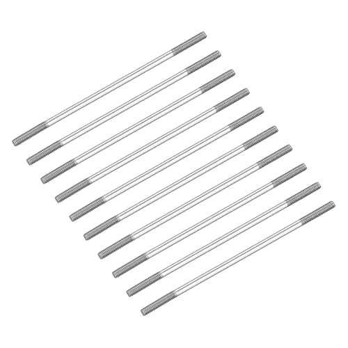 METALLIXITY Double Ended Stud Screws (M4 Thread 90mm Length) 10pcs, 304 Stainless Steel Dual Threaded Rod Bolts - for House Maintenance - size: M4x90mm