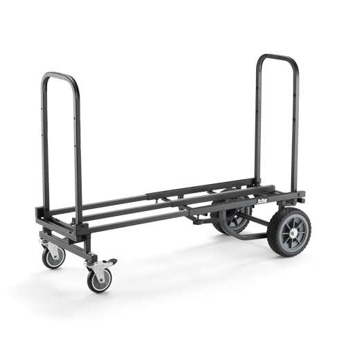 On-Stage UTC2200 Utility Cart (Rolling Dolly Handcart, Heavy-Duty Transportation, 485 Pound Weight Capacity, Load in and Load Out Equipment, Adjustable Length, Folding Handles, Locking Casters)